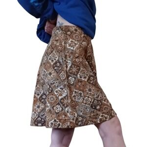 Vintage Unbranded Psychedelic‎ Ornate Printed Super Flare Palazzo Culotte Shorts
